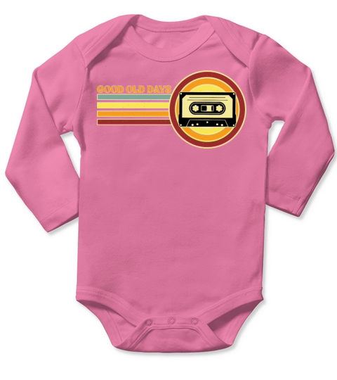 Retro Vintage Good Old Time Long Sleeve Baby One-Piece
