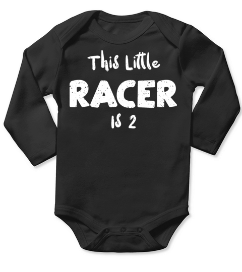 This Little Racer Is 2 - Birthday Long Sleeve Baby One-Piece
