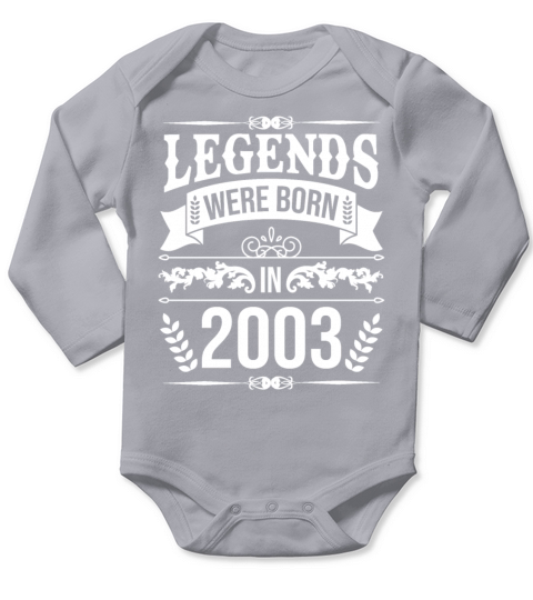 Vintage 2003 20th Birthday Gifts Men Women Long Sleeve Baby One-Piece