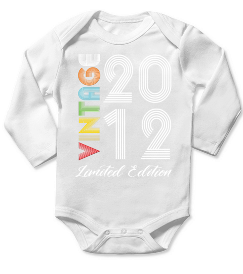 Vintage 2012 Vintage Birthday Retro Vintage Long Sleeve Baby One-Piece