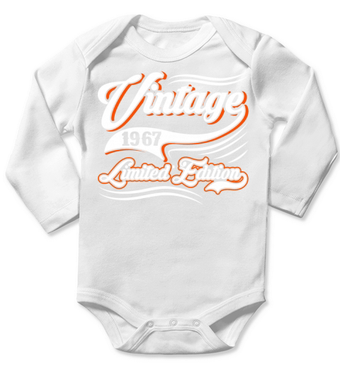 Vintage Limited Edition 1967 Birthday Long Sleeve Baby One-Piece