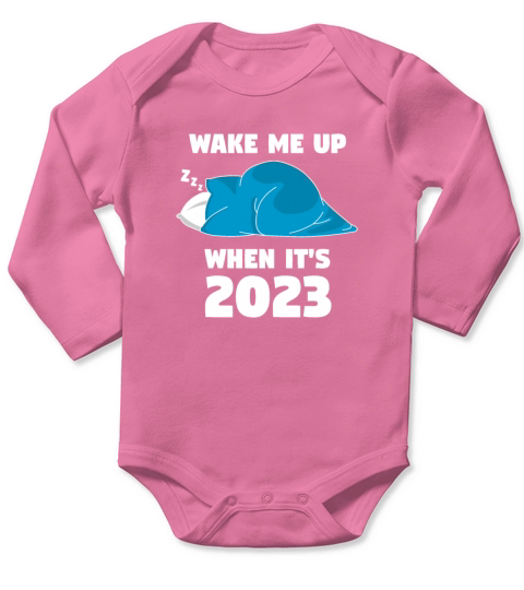 Wake me up when it s 2023 Dark Long Sleeve Baby One-Piece