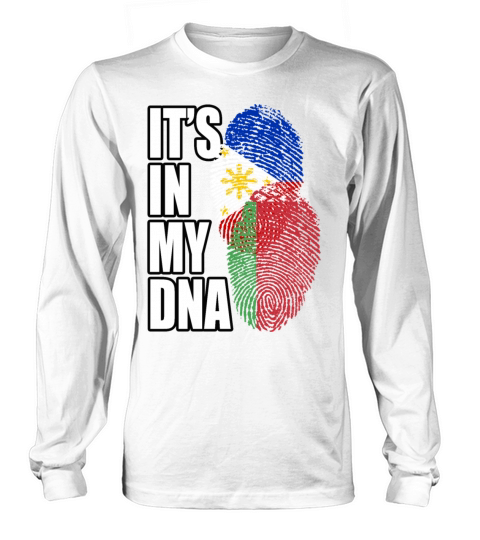 Belarusian And Filipino Mix Heritage DNA Flag Long sleeved Unisex