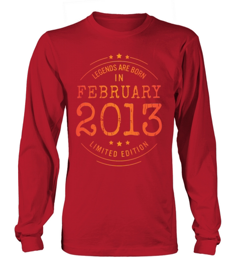 Birthday February 2013 Limited Edition Vintage Long sleeved Unisex