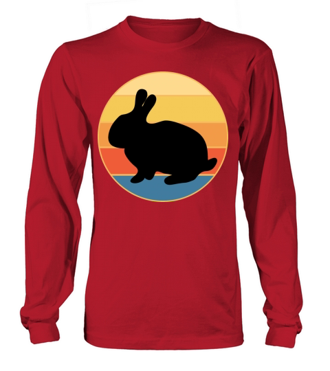 Cute Rabbit Bunny Retro Sunset Vintage Animal Pet Long sleeved Unisex