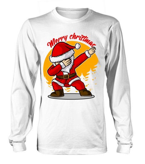 Dabbing Santa Christmas Kids Boys Long sleeved Unisex