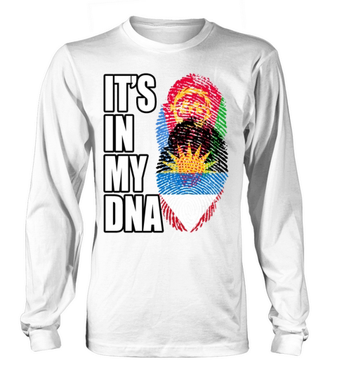 Eritrean And Antiguan Mix Heritage DNA Flag Long sleeved Unisex