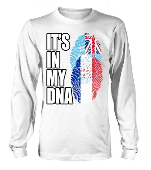 Fijian And French Mix Heritage DNA Flag Long sleeved Unisex