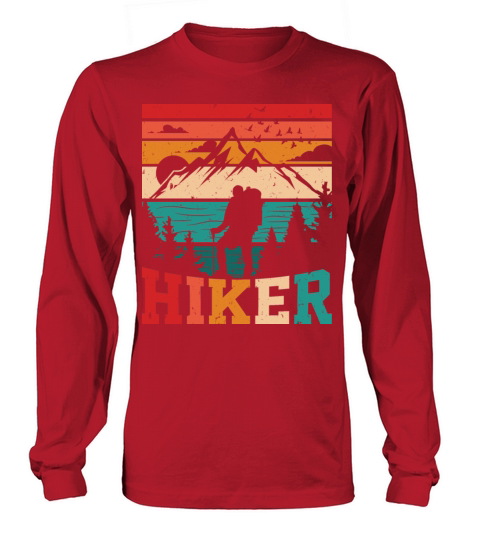Hiker in the mountains Long sleeved Unisex