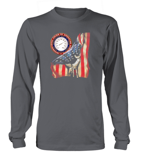 International Union of Operating Engineers American flag shirt OE324 Long sleeved Unisex