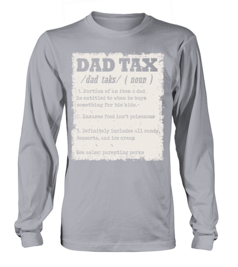 Vintage Dad Tax Definition Men Funny Fathers Day Long sleeved Unisex