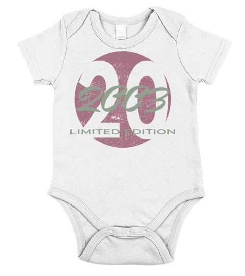 20th birthday men women 20 years 2003 vintage Short Sleeve Baby One-Piece