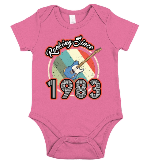40th birthday vintage 1983 rocking since 1983 Short Sleeve Baby One-Piece