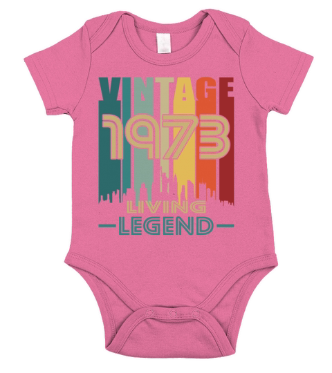 50th birthday vintage 1973 living legend Short Sleeve Baby One-Piece