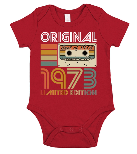 50th birthday vintage 1973 original 1973 Short Sleeve Baby One-Piece