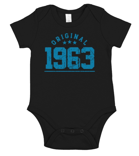 60 Years Vintage 1963 Retro 60th Birthday Short Sleeve Baby One-Piece