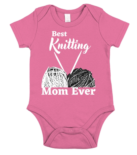 Best Knitting Mom Ever For Moms Short Sleeve Baby One-Piece