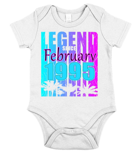 Born 1995 February 28th Birthday Gift Short Sleeve Baby One-Piece