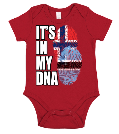 Botswana And Norwegian Mix Heritage DNA Flag Short Sleeve Baby One-Piece