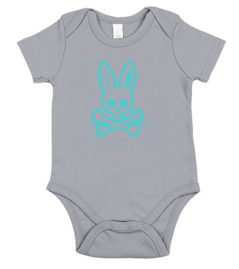 Bunny Psycho Horror Short Sleeve Baby One-Piece