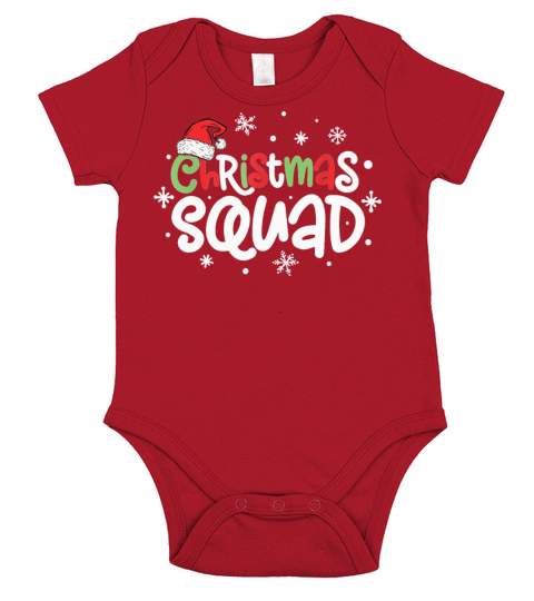 Christmas Squad Santa Family Matching Pajamas Xmas Short Sleeve Baby One-Piece