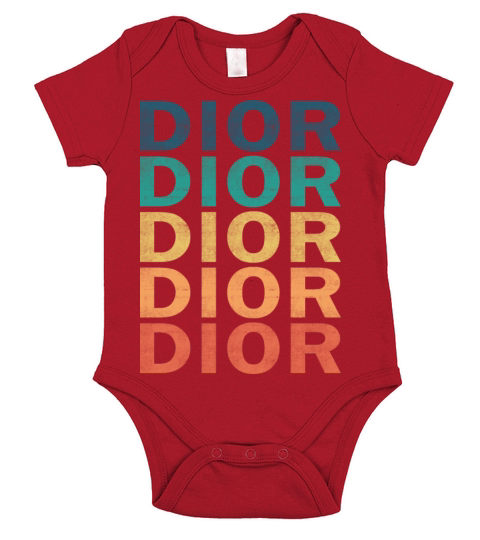 Dior Name T Shirt - Dior Vintage Retro Name Gift I Short Sleeve Baby One-Piece