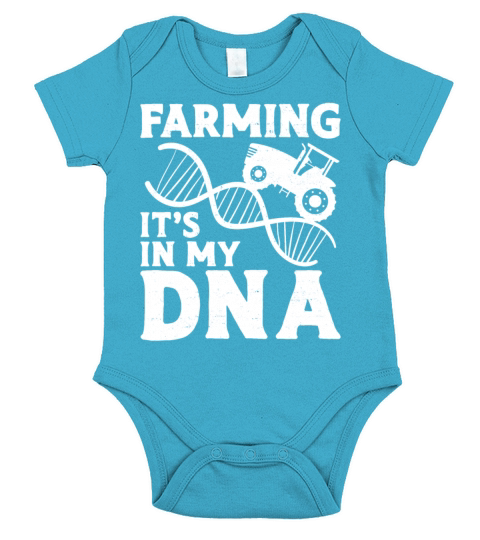 Farming Farmer Dna Vintage Tractor Short Sleeve Baby One-Piece
