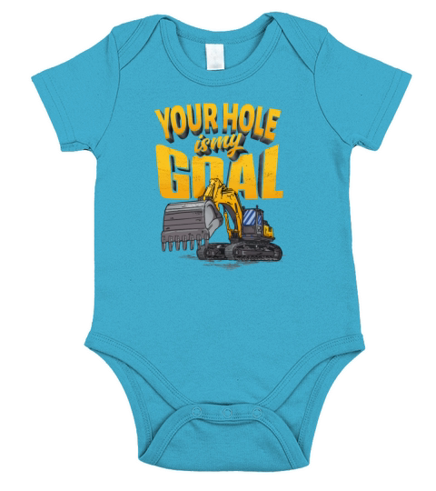 Funny Excavator Heavy Machines Operator Short Sleeve Baby One-Piece