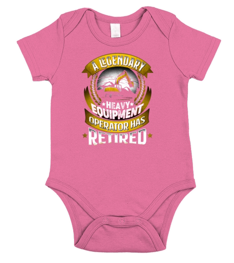 Funny Excavator Heavy Machines Operator Short Sleeve Baby One-Piece