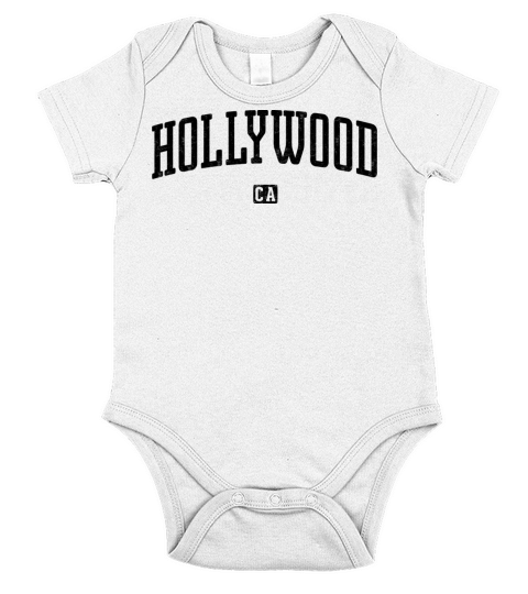 Hollywood California Vintage Short Sleeve Baby One-Piece
