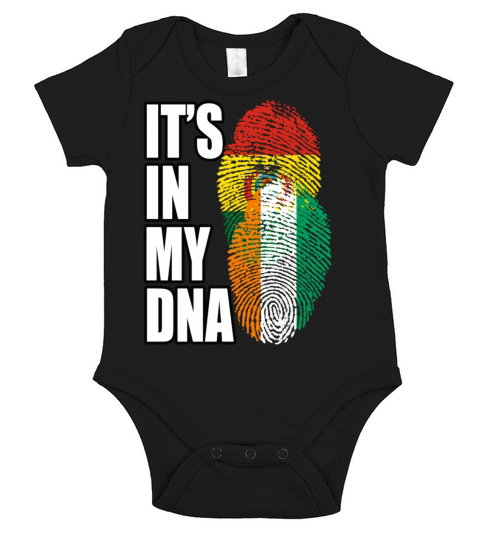 Ivorian And Bolivian Mix Heritage DNA Flag Short Sleeve Baby One-Piece