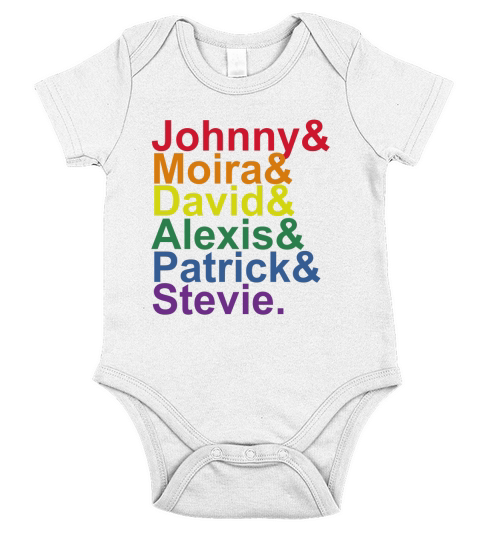 Johnny Moira David Alexis Patrick Stevie Pride Schitts Creek Classic Short Sleeve Baby One-Piece