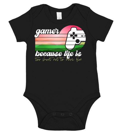 Joyable Tropical Amusing Gaming Illustration Short Sleeve Baby One-Piece