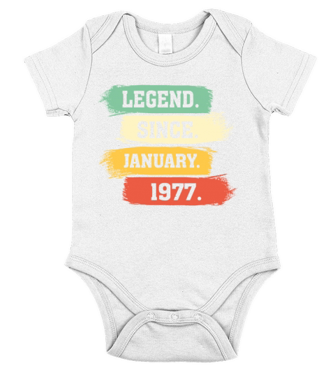 Legend Since January 1977 Short Sleeve Baby One-Piece