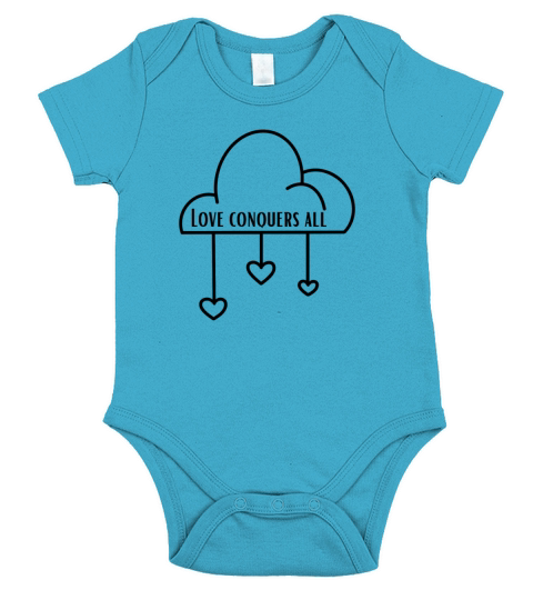 Love Conquers All Short Sleeve Baby One-Piece