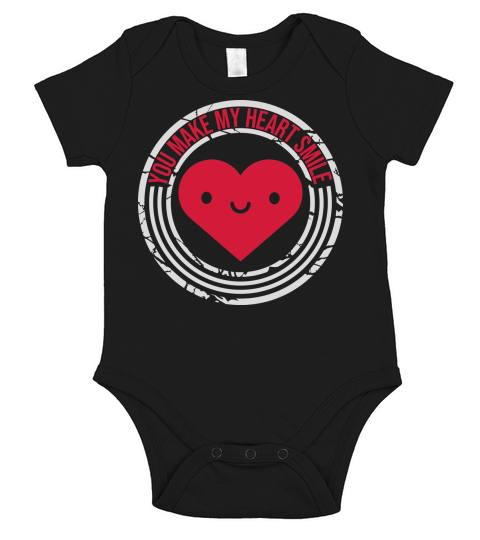 make my heart smile Short Sleeve Baby One-Piece