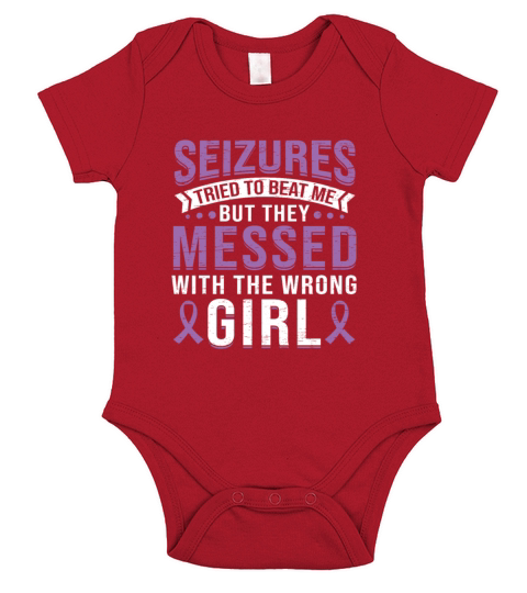 Messed With Wrong Girl Epileptic Survivor Epilepsy Short Sleeve Baby One-Piece