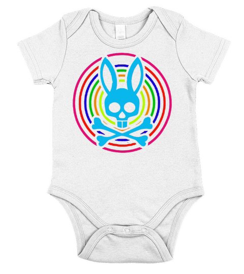 New Rabbit Psycho Bunny Horror Short Sleeve Baby One-Piece