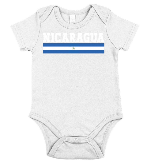 Nicaragua Nicaraguan Flag Vintage Souvenir Nica Short Sleeve Baby One-Piece