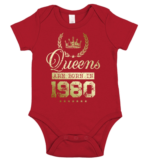 Queens born in 1980 Short Sleeve Baby One-Piece