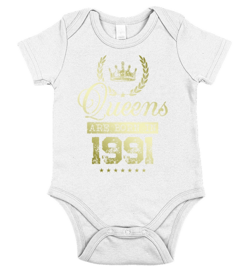 Queens born in 1991 Short Sleeve Baby One-Piece
