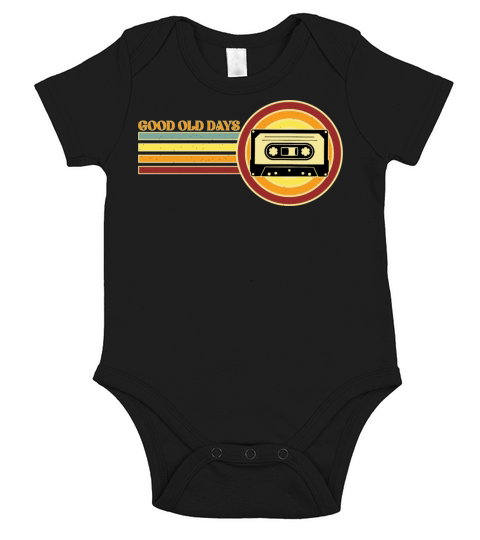 Retro Vintage Good Old Time Short Sleeve Baby One-Piece