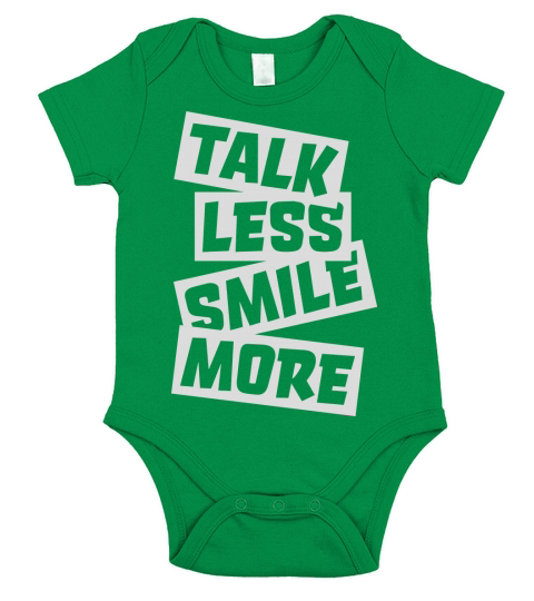 talk less smile more Short Sleeve Baby One-Piece