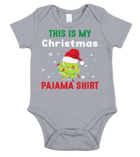 Tennis Ball Christrmas Pajama Santa Short Sleeve Baby One-Piece