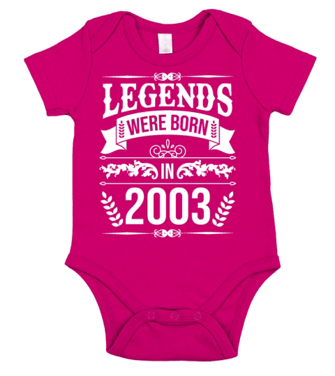 Vintage 2003 20th Birthday Gifts Men Women Short Sleeve Baby One-Piece