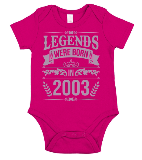 Vintage 2003 20th Birthday Gifts Men Women Short Sleeve Baby One-Piece