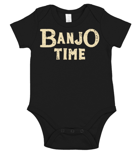 Vintage Banjo Time Retro For Guitar Players Short Sleeve Baby One-Piece