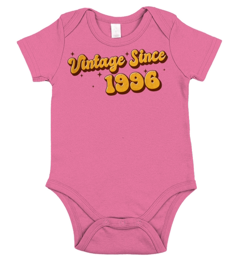 Vintage since 1996 27 Years Old - Groovy 27th Short Sleeve Baby One-Piece