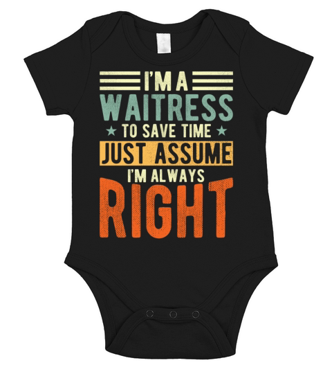 Waitress Short Sleeve Baby One-Piece