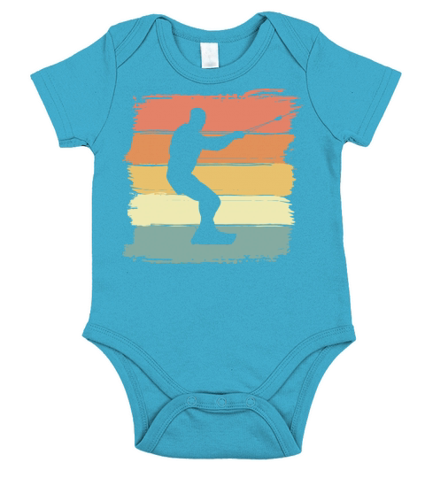 Wakeboard vintage retro wakeboard legend Short Sleeve Baby One-Piece